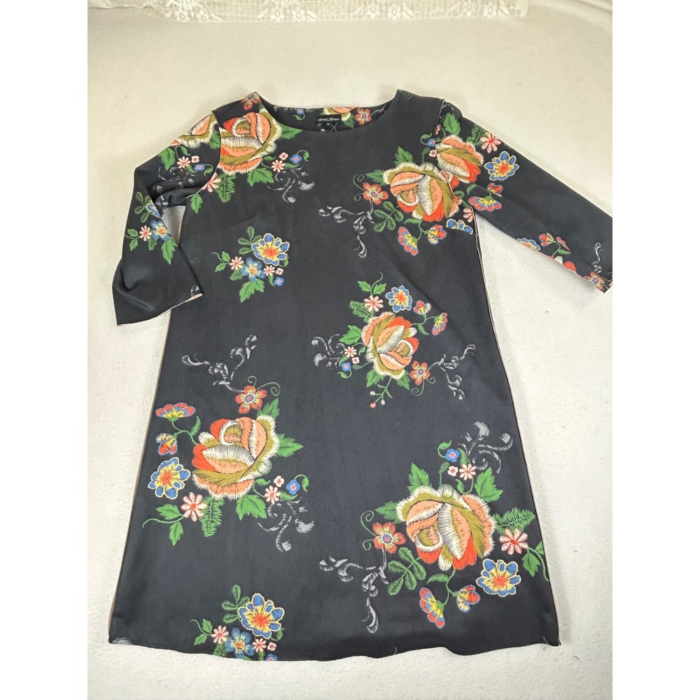 Dor Dor Couture Floral Dress Women Medium Black Whimsical‎